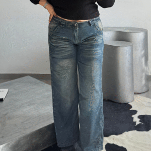 Jean Wide Zara Azul Oxido