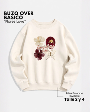 Buzo Over Friza | Flores Love