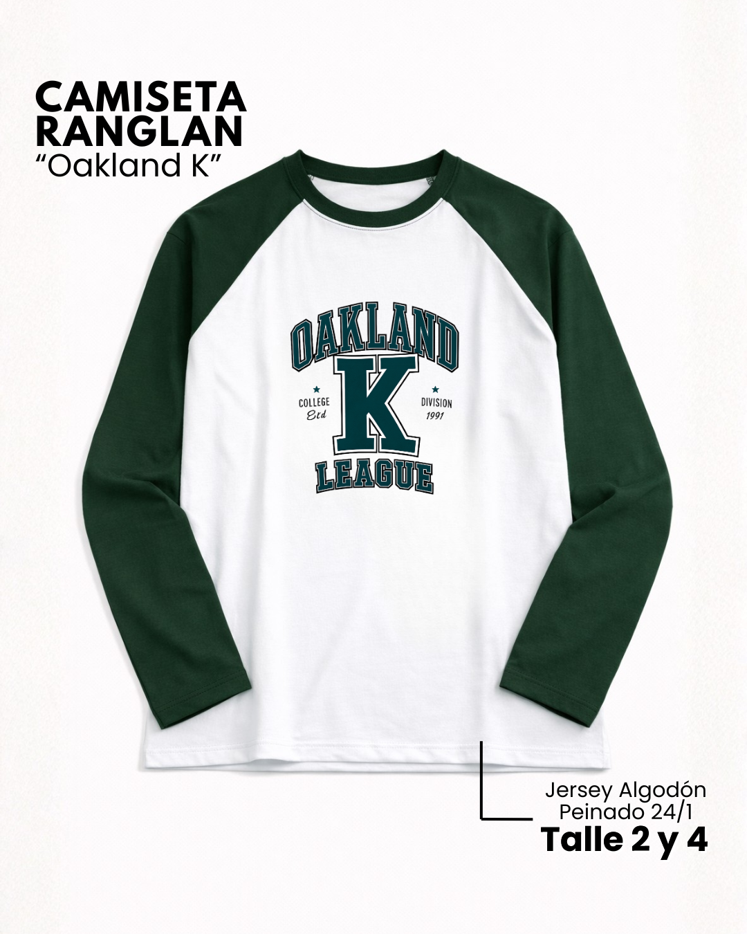 Camiseta Ranglan | Oakland K