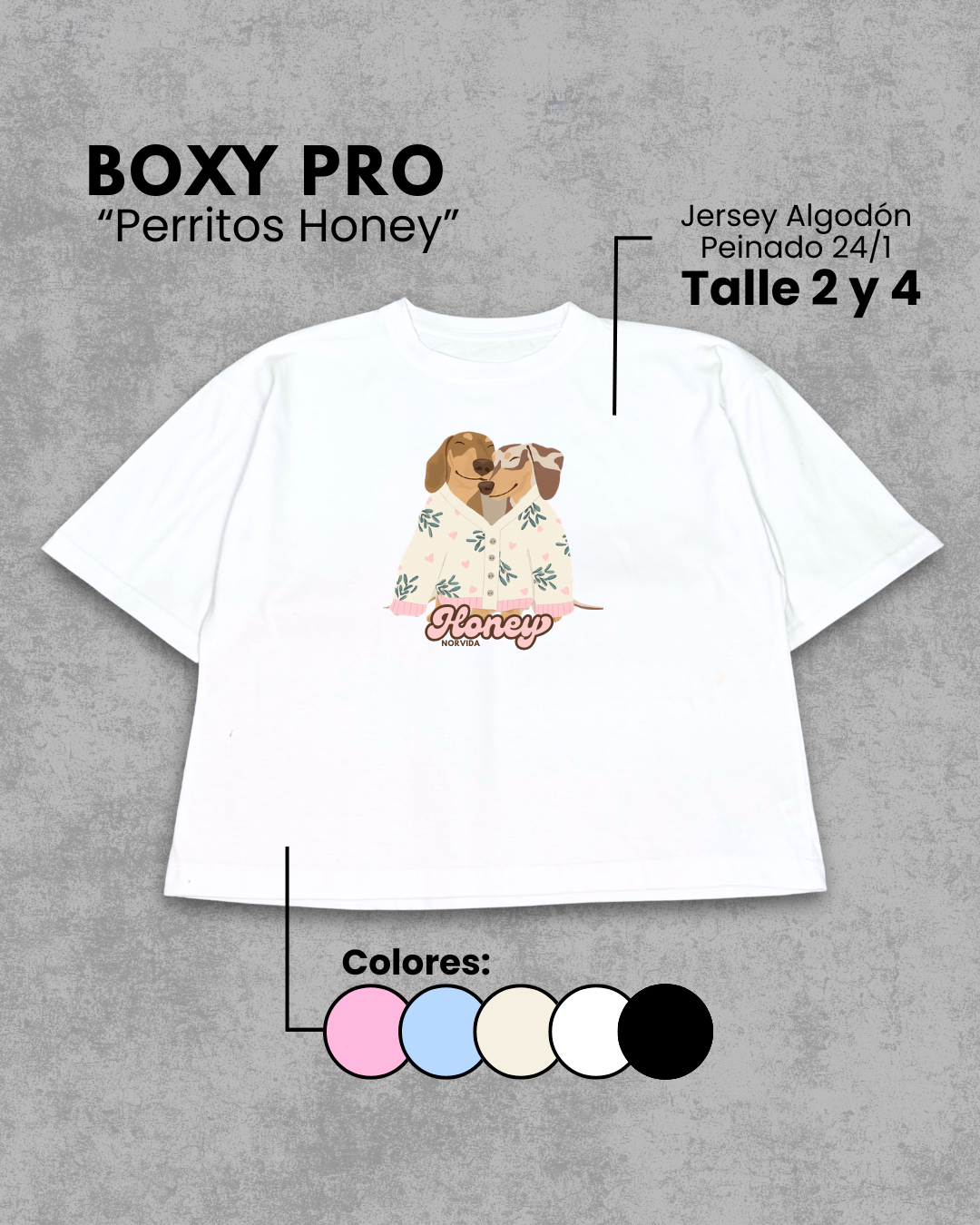 Remera Boxy | Perritos Honey