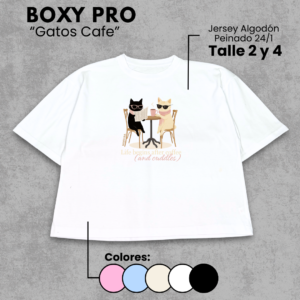 Remera Boxy | Gatos Cafe
