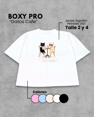 Remera Boxy | Gatos Cafe