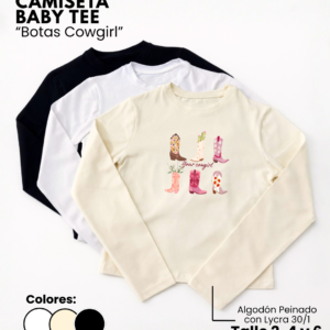 Camiseta Baby Tee | Botas Cowgirl