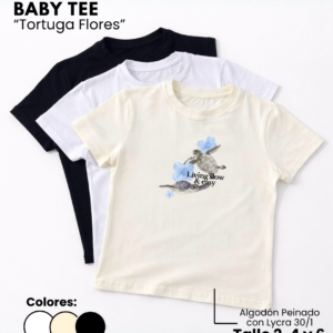 Remera Baby Tee | Tortuga Flores