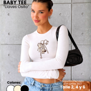 Camiseta Baby Tee | Llaves Osito