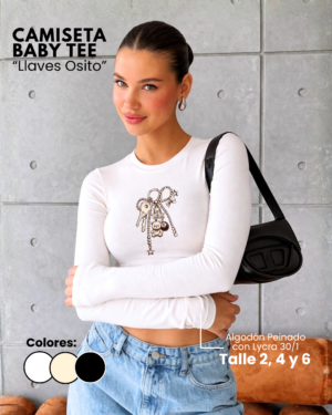 Camiseta Baby Tee | Llaves Osito
