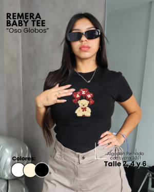 Remera Baby Tee | Oso Globos