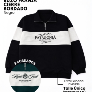 Buzo Franja Cierre Bordado