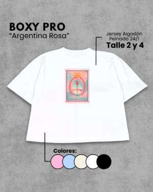 Remera Boxy | Argentina Rosa