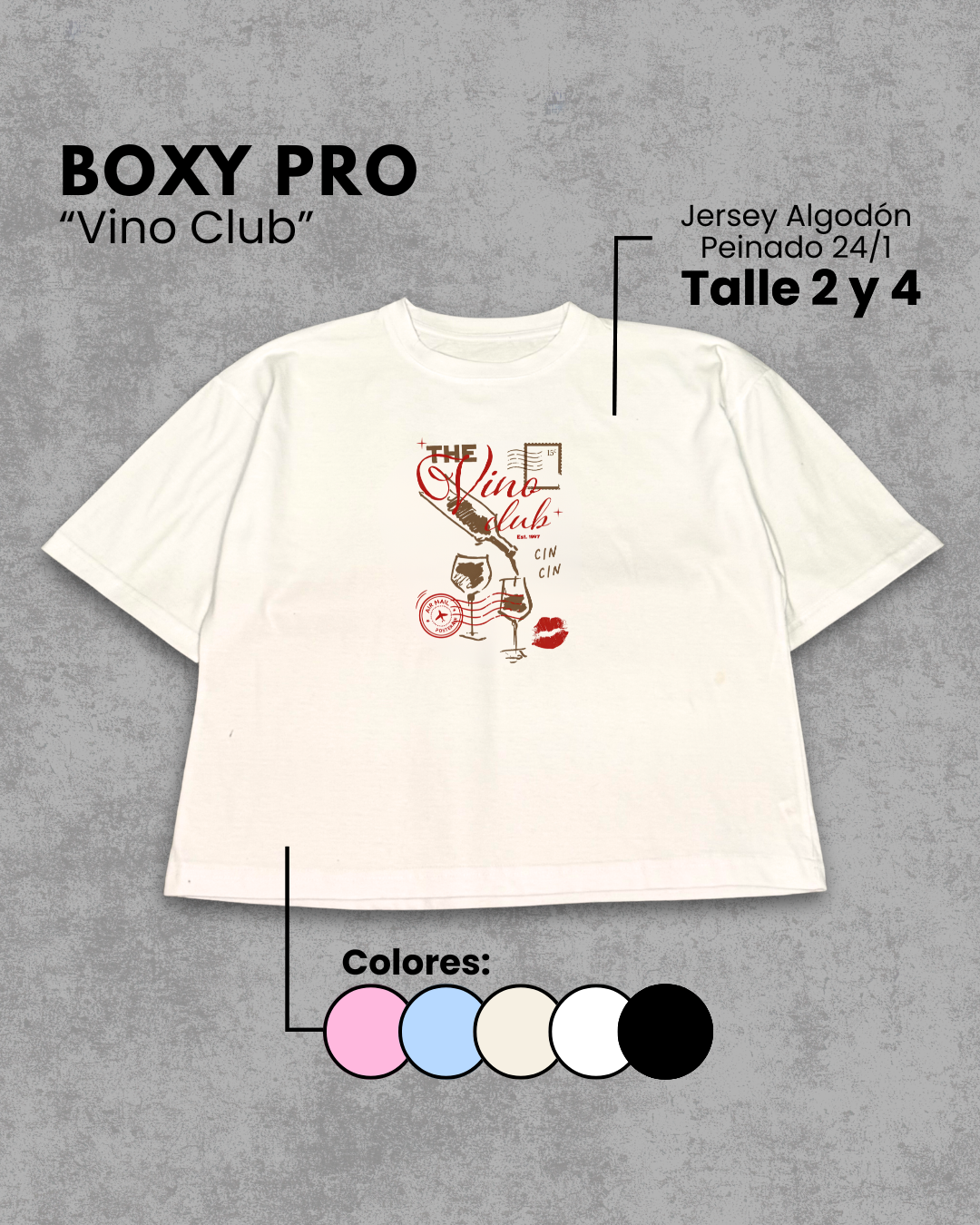 Remera Boxy | Vino Club