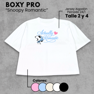 Remera Boxy | Snoopy Romantic