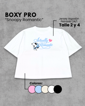 Remera Boxy | Snoopy Romantic