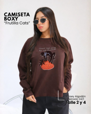 Camiseta Boxy | Frutilla Cats