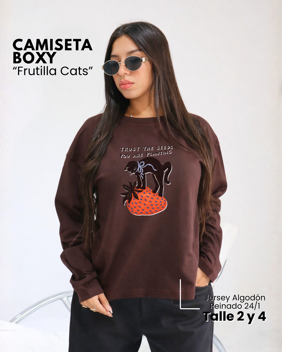 Camiseta Boxy | Frutilla Cats