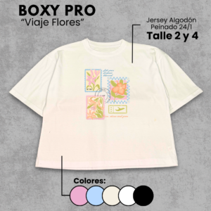 Remera Boxy | Viaje Flores