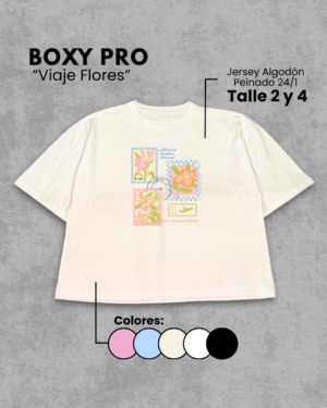 Remera Boxy | Viaje Flores