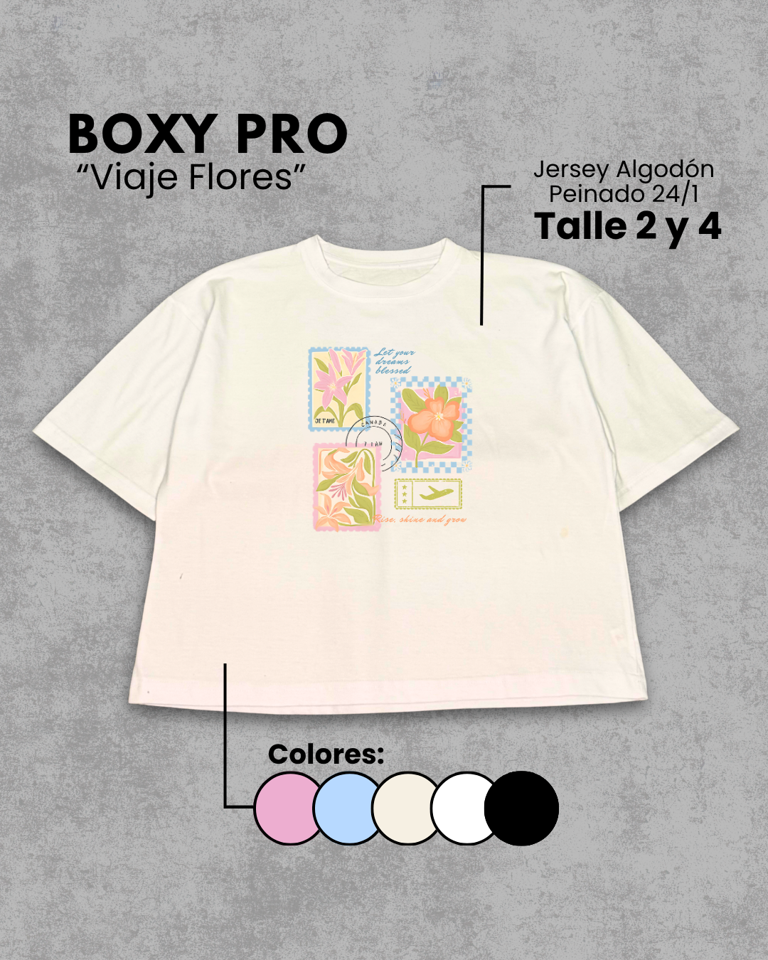 Remera Boxy | Viaje Flores