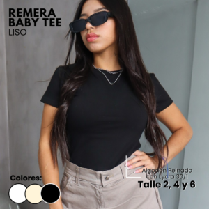 Remera Baby Tee Liso